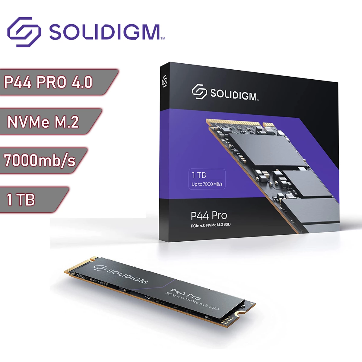 Disco sólido SSD M.2 NVMe P44 1Tb Gen4 7000Mb/s Ecuador