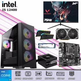 PC Gamer Intel I5 12400 | 16GB DDR4 | 1TB 4.0 | RTX 3060 12GB | Monitor 24 75Hz