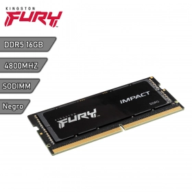 Memoria RAM DDR5 Kingston Fury Impact 16Gb 4800Mhz SODIMM (Laptop)