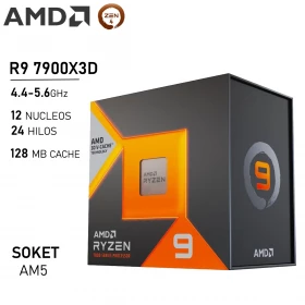 Procesador AMD Ryzen 9 7900X3D 4.4-5.6GHz 12 Núcleos 24 Hilos AM5