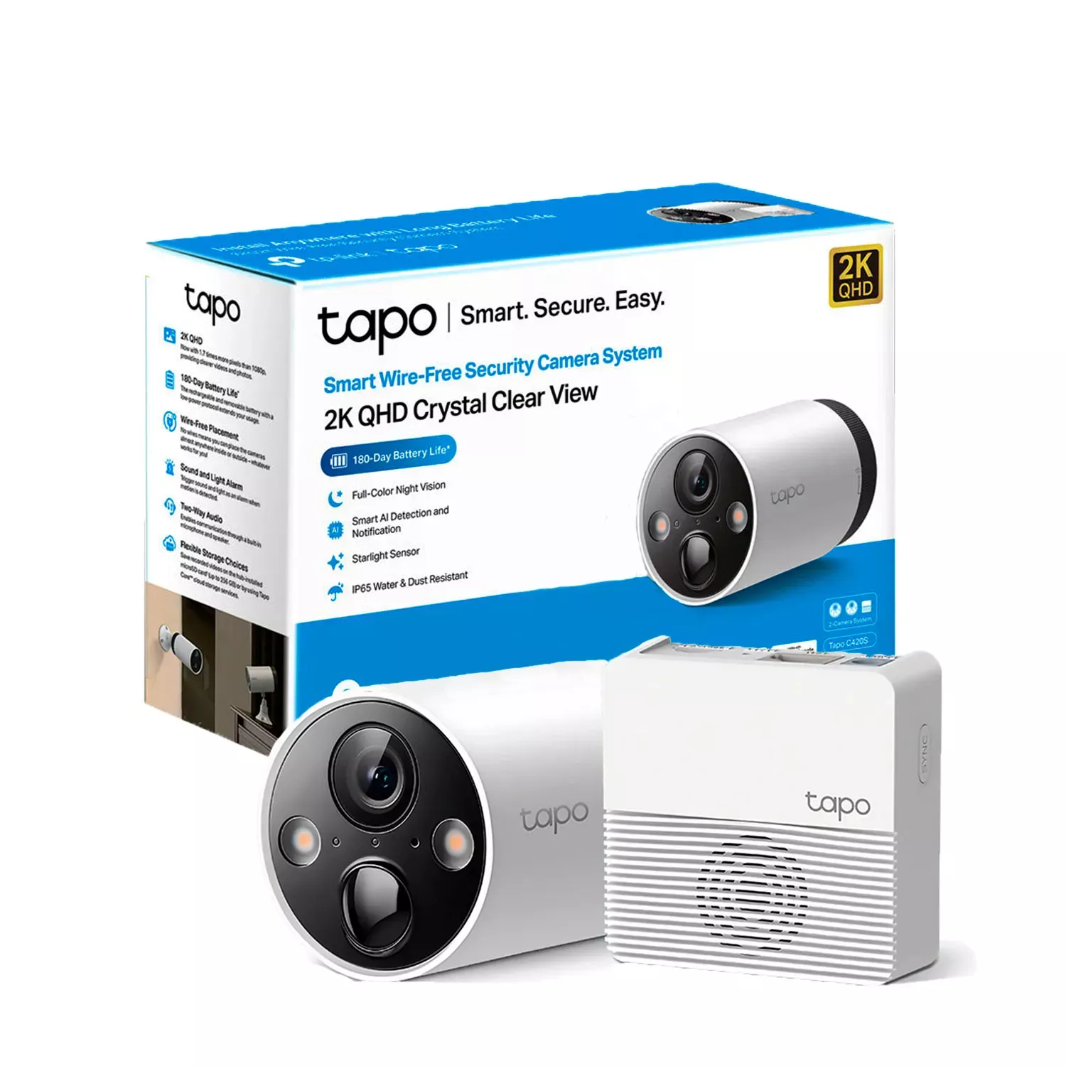 TP-Link TAPO C420S2 Sistema de Cámaras de Vigilancia Inteligente con  Batería