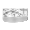 Teclado Logitech ergonómico inalámbrico Wave Keys Blanco