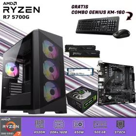 CPU Gamer Ryzen 7 5700G | 16GB DDR4 | 500 M.2