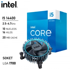 Procesador Intel Core i5 14400 2.5 - 4.7GHz 10 Núcleos 16 Hilos LGA1700 14va