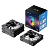 Ventiladores KIT 3 en 1 Gamemax KF300 ARGB Negro /Controlador/ Control