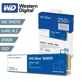 Disco sólido SSD M.2 NVMe Western Digital Blue SN570 250Gb Gen3x4 3300Mb