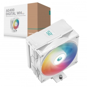 Cooler de aire DeepCool AG400-Digital LED ARGB Blanco