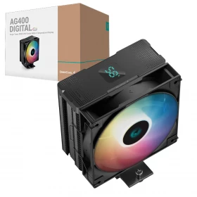Cooler de aire DeepCool AG400-Digital LED ARGB Negro