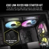 Ventiladores KIT 3 en 1 Corsair iCUE LINK RX120 RGB Negro