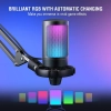 Micrófono Fifine AmpliGame A6T RGB USB brazo/ filtro antipop