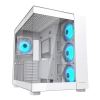 Case Cougar FV150 RGB ATX Vidrio templado Blanco / 4 ventiladores