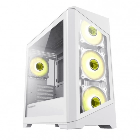 Case Gamemax Destroyer TGW M-ATX ARGB/ Vidrio templado/4 ventiladores blanco