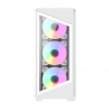 Case Gamemax Destroyer TGW M-ATX ARGB/ Vidrio templado/4 ventiladores blanco