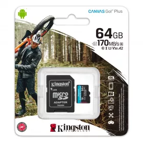 MicroSD Kingston Canvas Go Plus 64Gb 170Mb/s V30