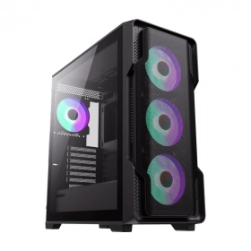 Case Gamemax Siege Black Vidrio templado/ ARGB / 4 ventiladores