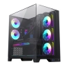 Case Gamemax Infinity Plus Vidrio templado frontal y lateral. 5 Ventiladores Negro