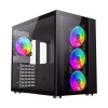 Case Gamemax Infinity Vidrio templado frontal y lateral 4 Ventiladores Negro