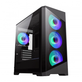 Case Gamemax Destroyer TGB M-ATX ARGB/ Vidrio templado/4 ventiladores negro