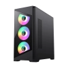 Case Gamemax Destroyer TGB M-ATX ARGB/ Vidrio templado/4 ventiladores negro