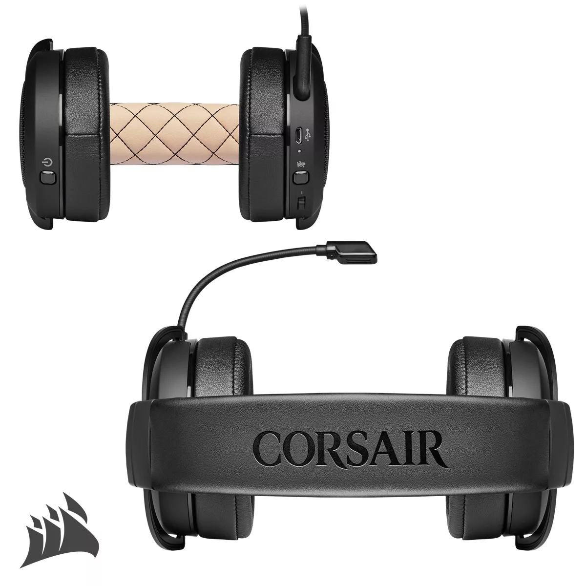 Casque gamer CORSAIR HS70 Pro Wireless Crème