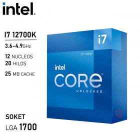 Procesador Intel Core i7 12700K 3.6GHz 12 Núcleos 20 Hilos LGA1700 12va