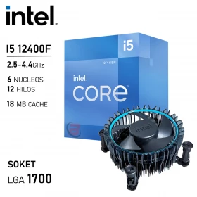 Procesador Intel Core i5 12400F 2.5GHz 6 Núcleos 12 Hilos LGA1700 12va