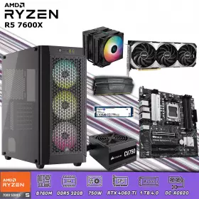 CPU Gamer Ryzen 5 7600X | 32GB DDR5 | 1TB M.2 | RTX 4060 TI 16GB