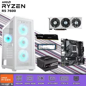 CPU Gamer Ryzen 5 7600 | 16GB DDR5 | 1TB M.2 | RTX 4060