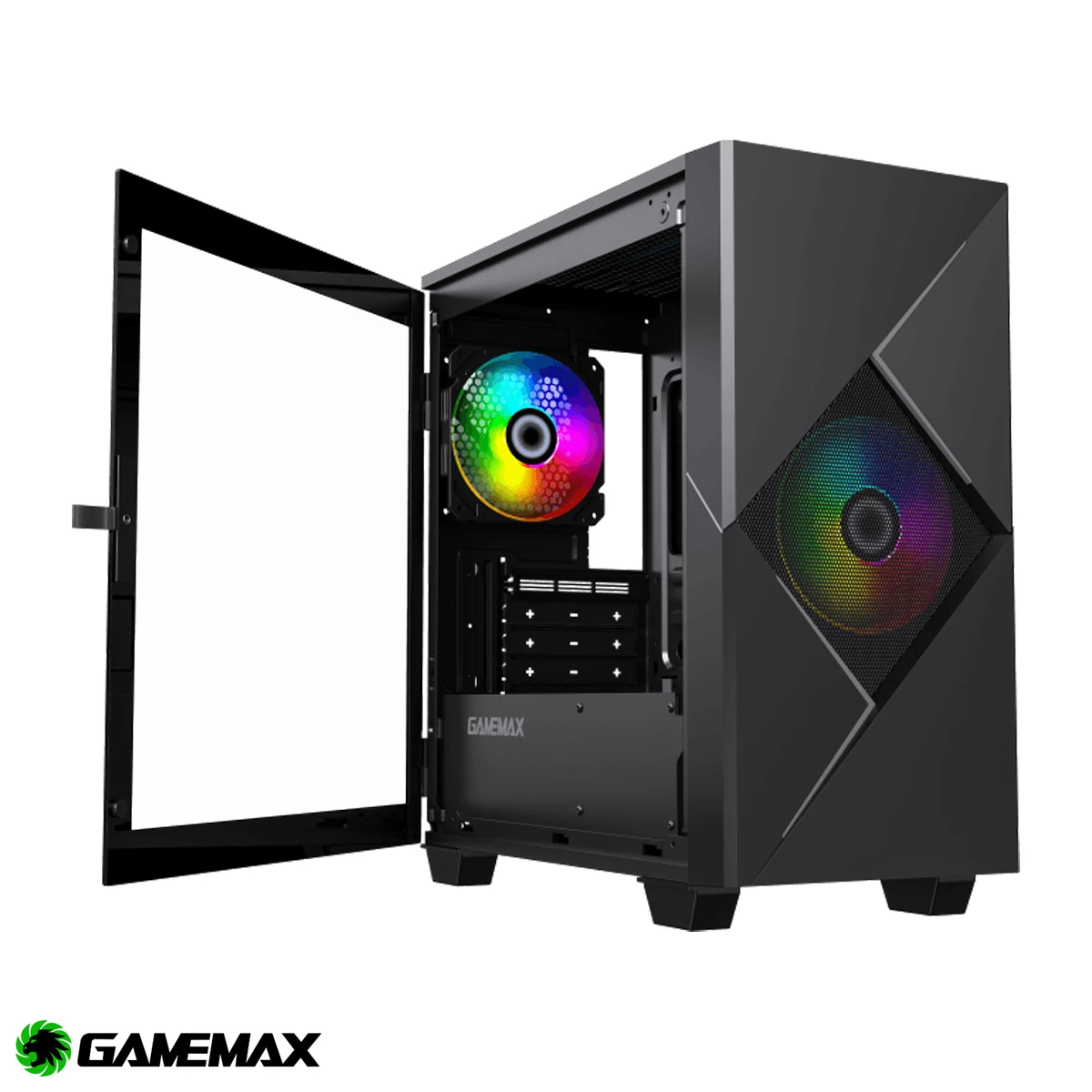 CASE GAMER GAMEMAX REVOLT, VIDRIO TEMPLADO, FAN RGB