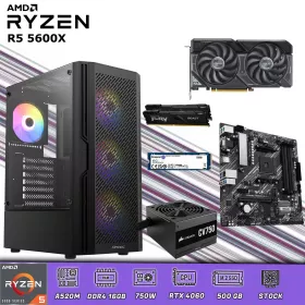 CPU Gamer Ryzen 5 5600X | 16GB DDR4 | 500GB M.2 | RTX 4060