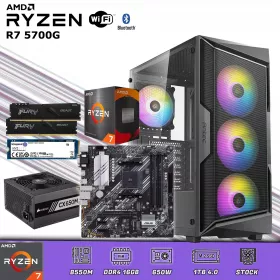 CPU Gamer Ryzen 7 5700G | 16GB DDR4 | 1TB M.2/ Wifi-Bluetooth