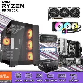 CPU Gamer Ryzen 9 7900X | 32GB DDR5 | 1TB 4.0 | RTX 4060 Ti 16GB